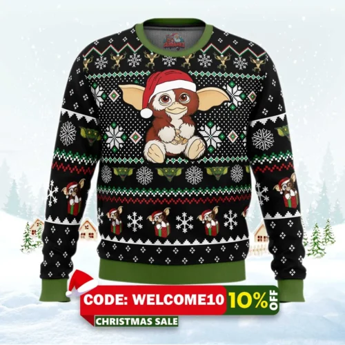 a christmas present gremlins ugly christmas sweater 1