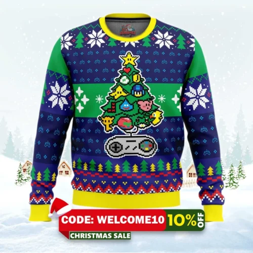 a classic gamer christmas ugly christmas sweater 1