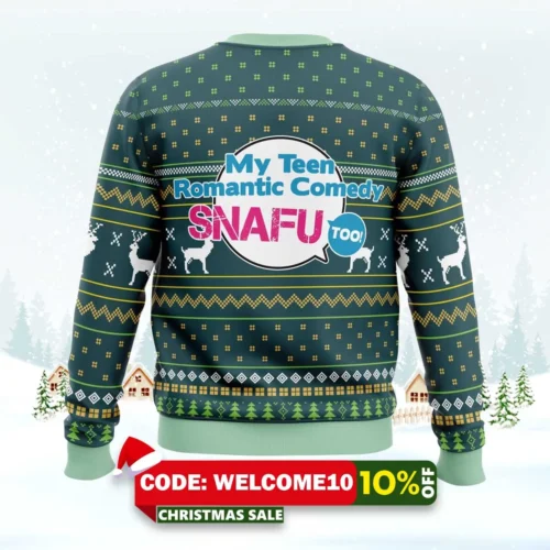 a problem is not a problem my teen romantic comedy snafu ugly christmas sweater 2