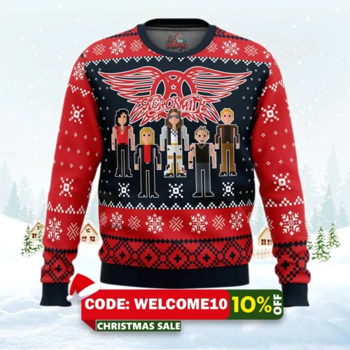 aerosmith ugly christmas sweater 1