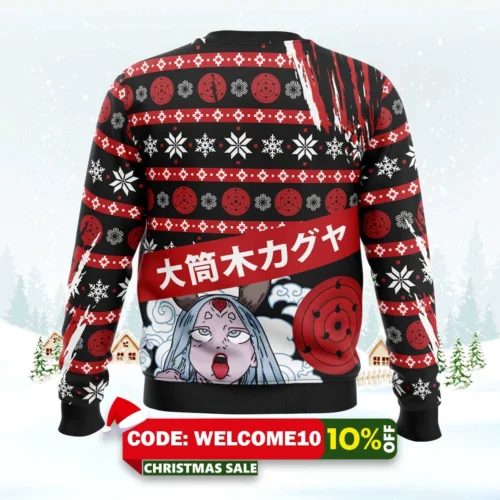 ahegao kaguya naruto ugly christmas sweater 2