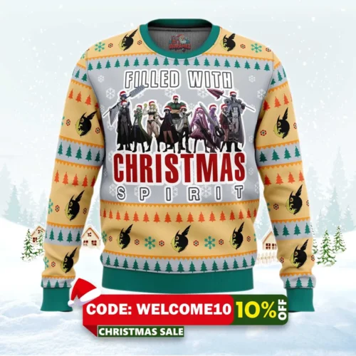 akame ga kill night raid ugly christmas sweater 1