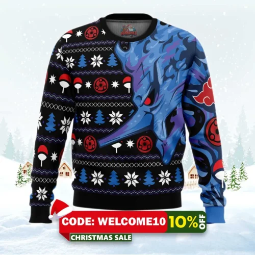 akatsuki madara uchiha susanoo naruto christmas sweater 1