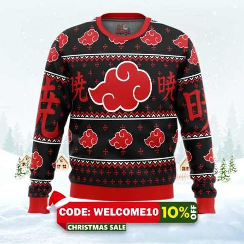 akatsuki naruto ugly christmas sweater 1