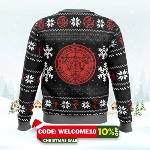 alchemy crossing fullmetal alchemist ugly christmas sweater 2