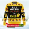 all i want pikachu pokemon ugly christmas sweater 1