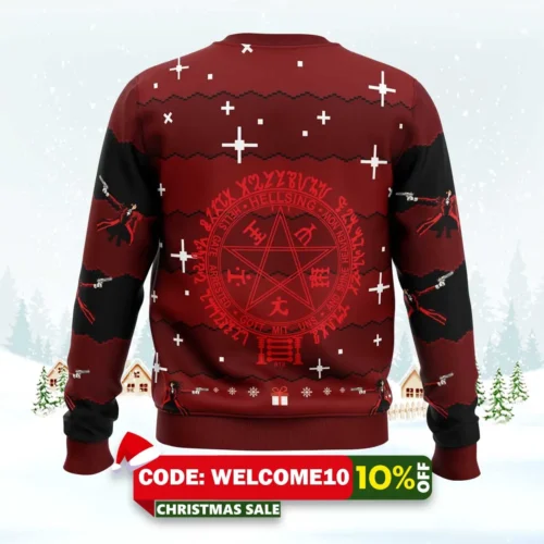 alucard hellsing ugly christmas sweater 2