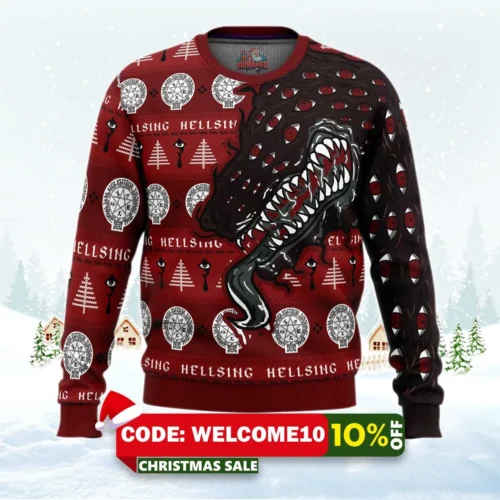 alucard restraint release hellsing ugly christmas sweater 1