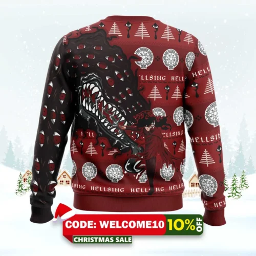 alucard restraint release hellsing ugly christmas sweater 2