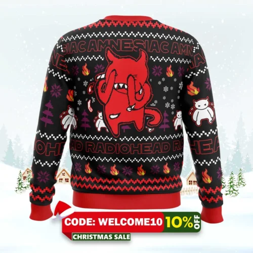 amnesiac radiohead ugly christmas sweater 2
