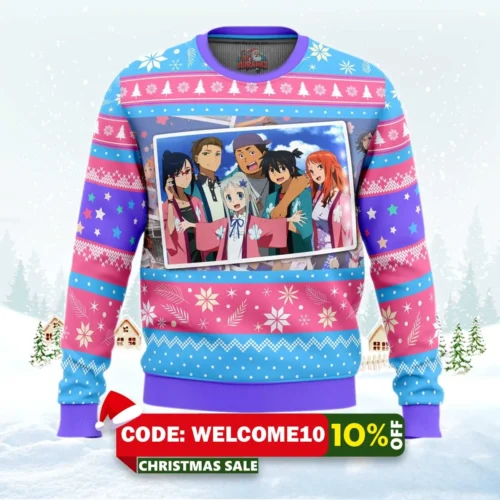 anohana the flower we saw that day ugly christmas sweater 1