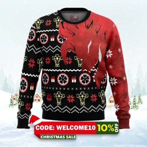 asta demon black clover ugly christmas sweater 1