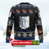 attack on titan survery corps ugly christmas sweater 1