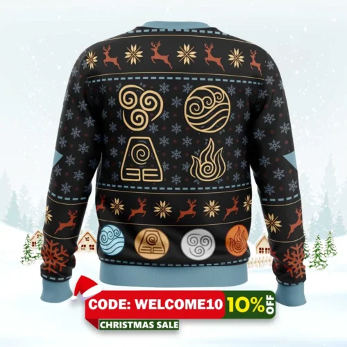 avatar the last airbender ugly christmas sweater 2