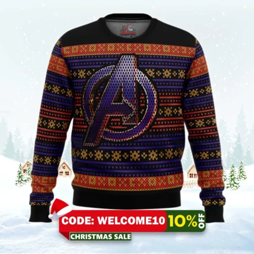 avengers logo ugly christmas sweater 1