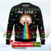 aw geez rick and morty ugly christmas sweater 1
