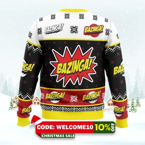 bazinga the big bang theory ugly christmas sweater 2