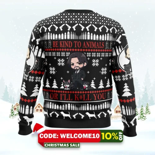 be kind to animals ugly christmas sweater 2