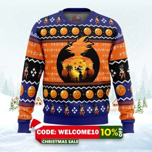 beautiful sunset ugly christmas sweater 1