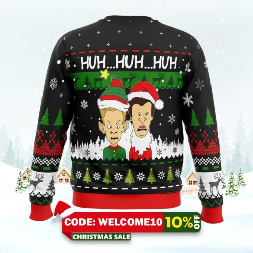 beavis and butthead ugly christmas sweater 2