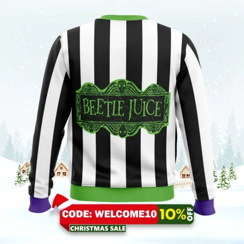 beetle juice ugly christmas sweater 2