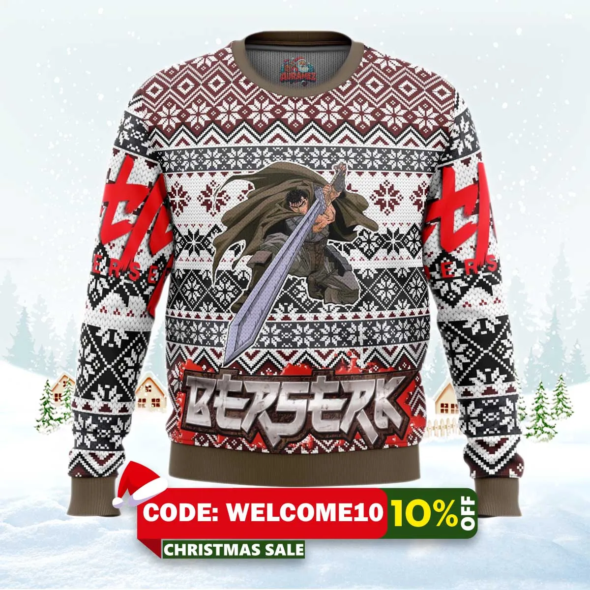berserk guts ugly christmas sweater 1 berserk guts ugly christmas sweater 1