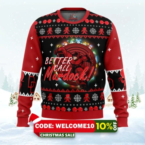 better call murdock daredevil ugly christmas sweater 1