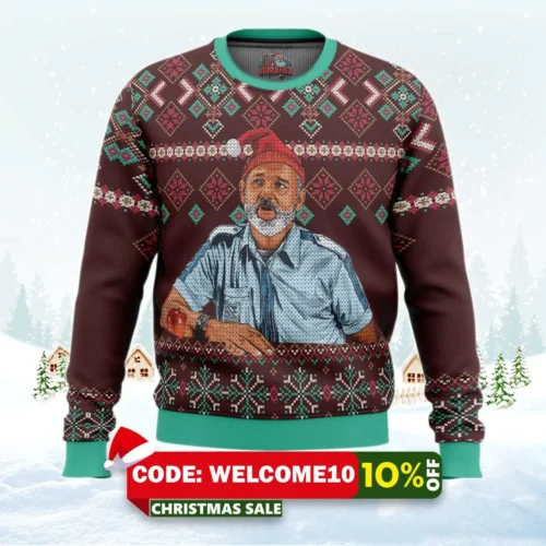 bill murray ugly christmas sweater 1