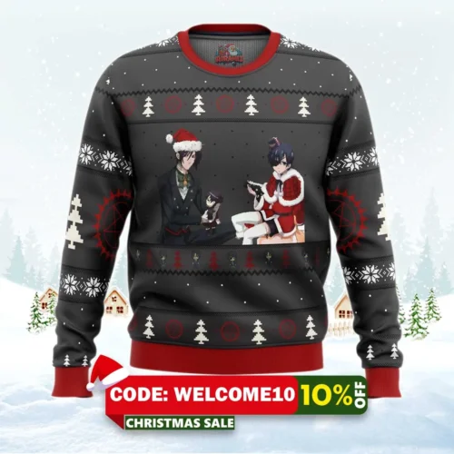 black butler presents ugly christmas sweater 1