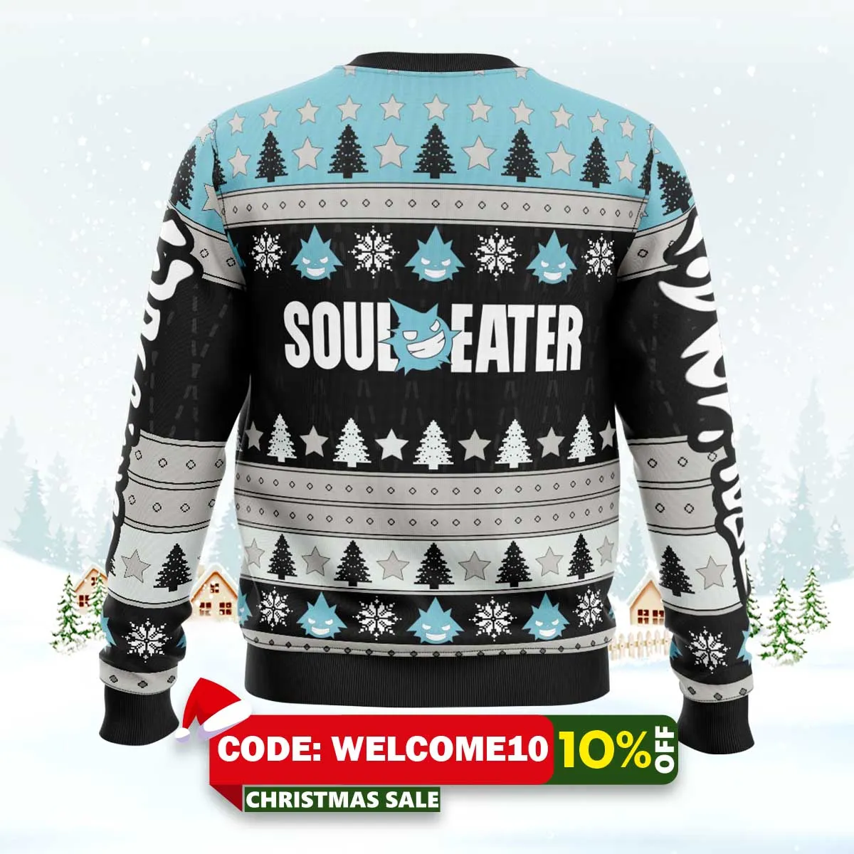 black star soul eater ugly christmas sweater 2 black star soul eater ugly christmas sweater 2