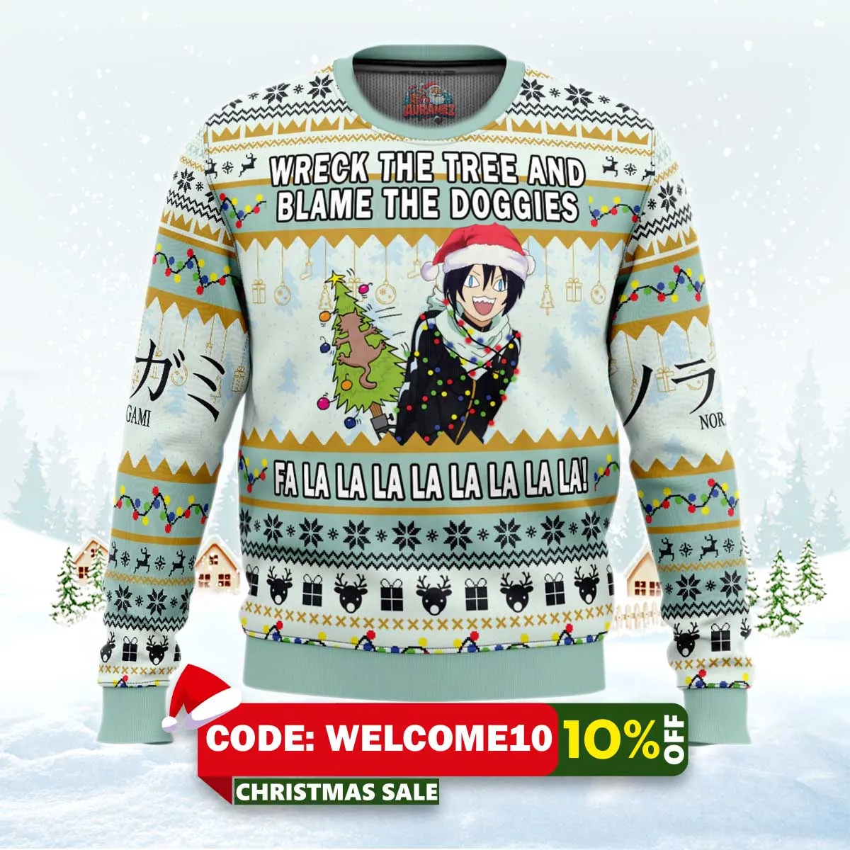 blame the doggies norogami ugly christmas sweater 1 blame the doggies norogami ugly christmas sweater 1