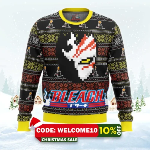 bleach alt ugly christmas sweater 1