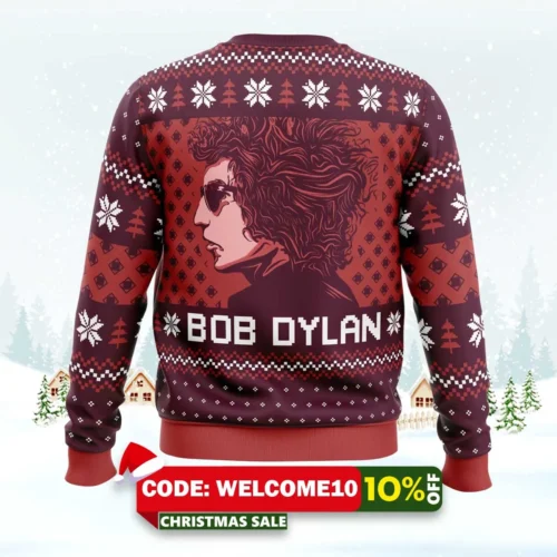 blood on the tracks bob dylan ugly christmas sweater 2