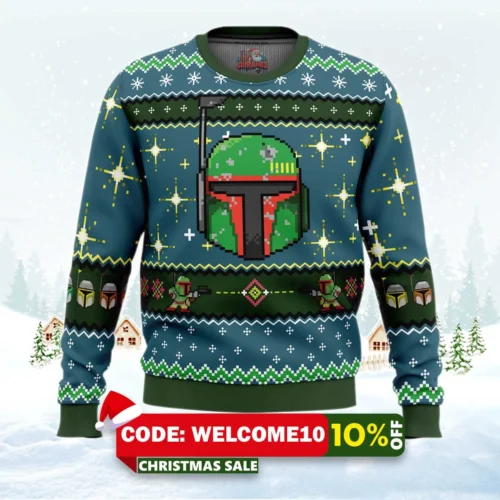 boba fett ugly christmas sweater 1
