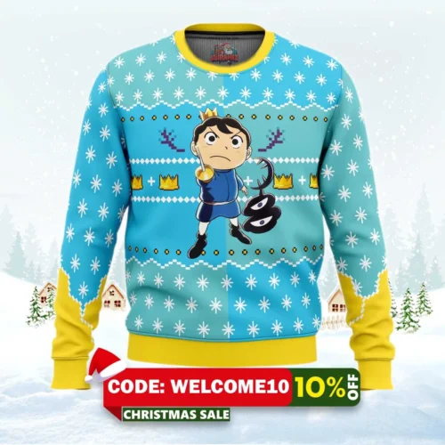 bojji and kage ranking of kings ugly christmas sweater 1