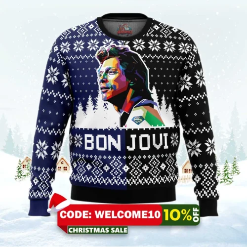 bon jovi ugly christmas sweater 1