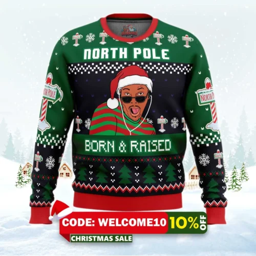 born and raised fresh prince of bel air ugly christmas sweater 1
