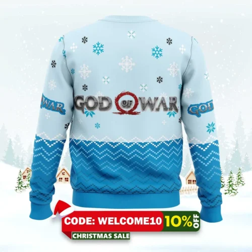 boy god of war ugly christmas sweater 2