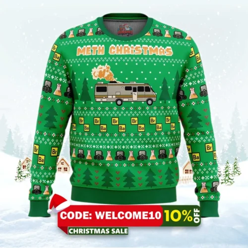br ba breaking bad ugly christmas sweater 1