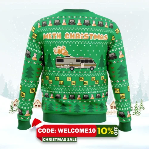 br ba breaking bad ugly christmas sweater 2
