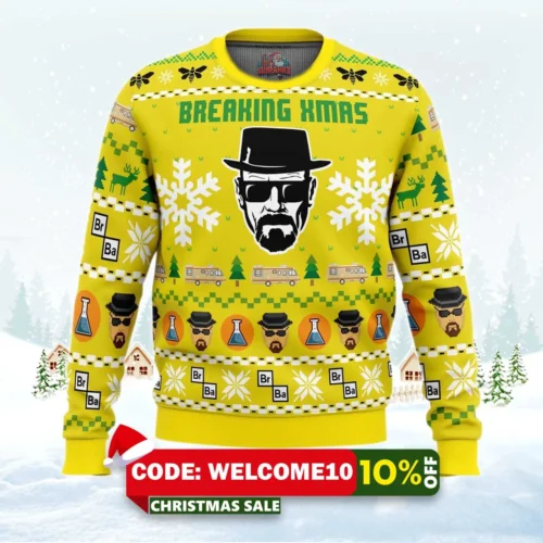 breaking xmas breaking bad ugly christmas sweater 1