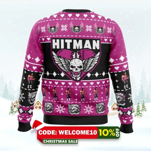 bret hart wrestler ugly christmas sweater 2