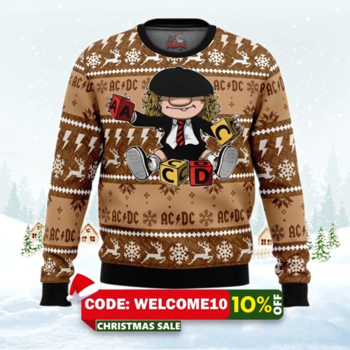 brian johnson acdc ugly christmas sweater 1