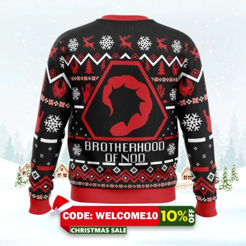 brotherhood of nod command and conquer ugly christmas sweater 2