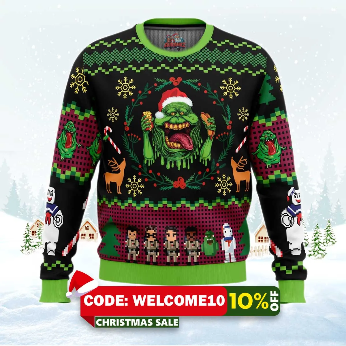 bustin christmas ghostbusters ugly christmas sweater 1 bustin christmas ghostbusters ugly christmas sweater 1