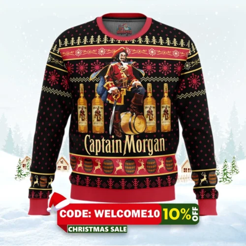 captain morgan ugly christmas sweater 1