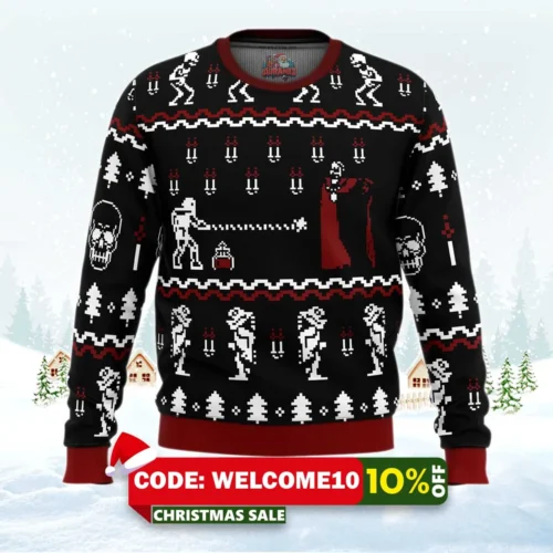 castlevania classic game ugly christmas sweater 1