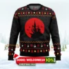 castlevania creepy castle ugly christmas sweater 1