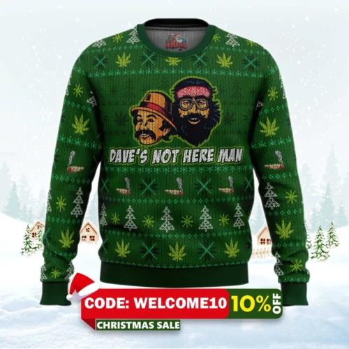 cheech and chong ugly christmas sweater 1