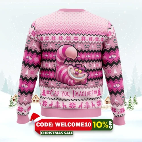 cheshire cat ugly christmas sweater 2